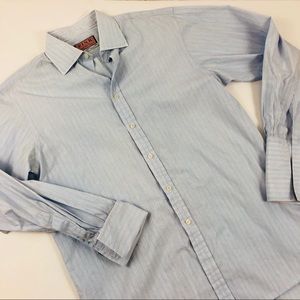 Thomas Pink Striped Button Front Shirt